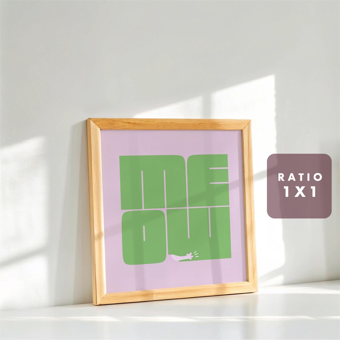 Modern Minimalist Funny Cat Poster, Cute Decor - Image 6