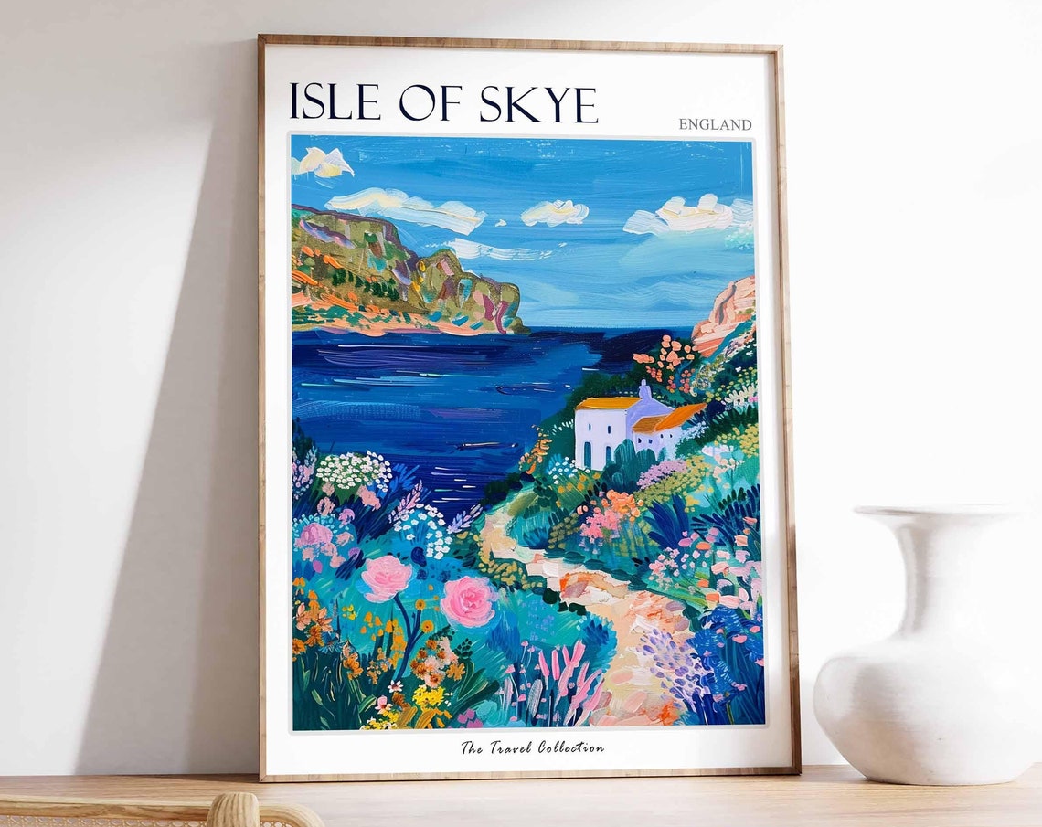Isle Of Skye Poster England Travel Print Isle Of Skye Travel Art Isle Of Skye Wall Art England Travel Isle Of Skye Art