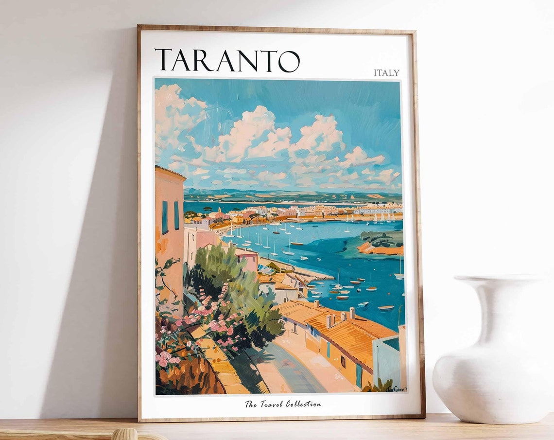 Taranto Poster Italian Travel Print Taranto Travel Art Taranto Wall Art Italian Travel Taranto Home Decor Taranto Travel Gift