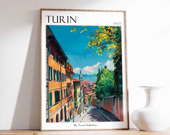 Turin Poster Italian Travel Print Turin Travel Art Turin Wall Art Italian Travel Turin Home Decor Turin Travel Gift