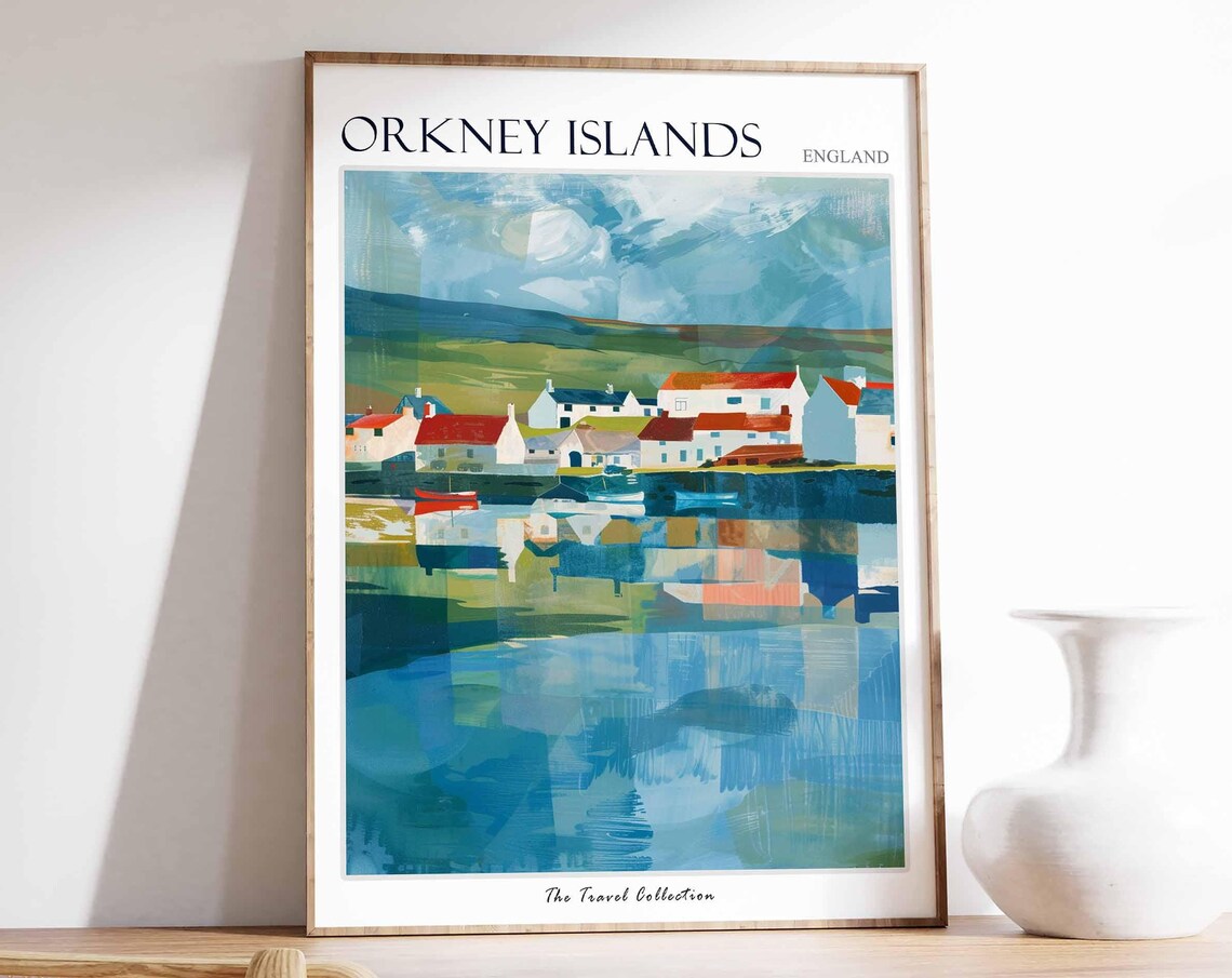 Orkney Islands Poster Scotland Poster Island Poster Scottish Decor Travel Print Wall Art Home Decor Scotland Travel Orkney Scotland