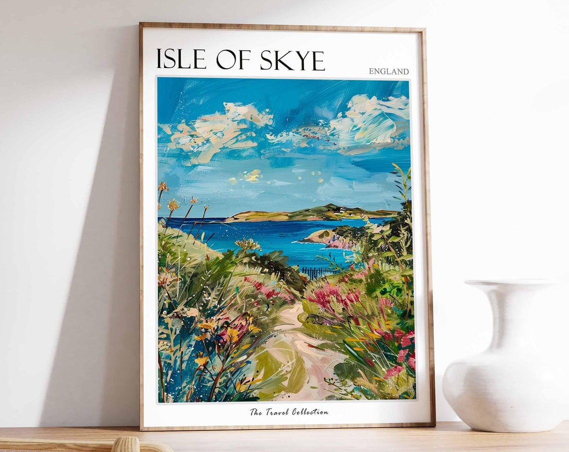Isle Of Skye Poster England Travel Print Isle Of Skye Travel Art Isle Of Skye Wall Art England Travel Isle Of Skye Art