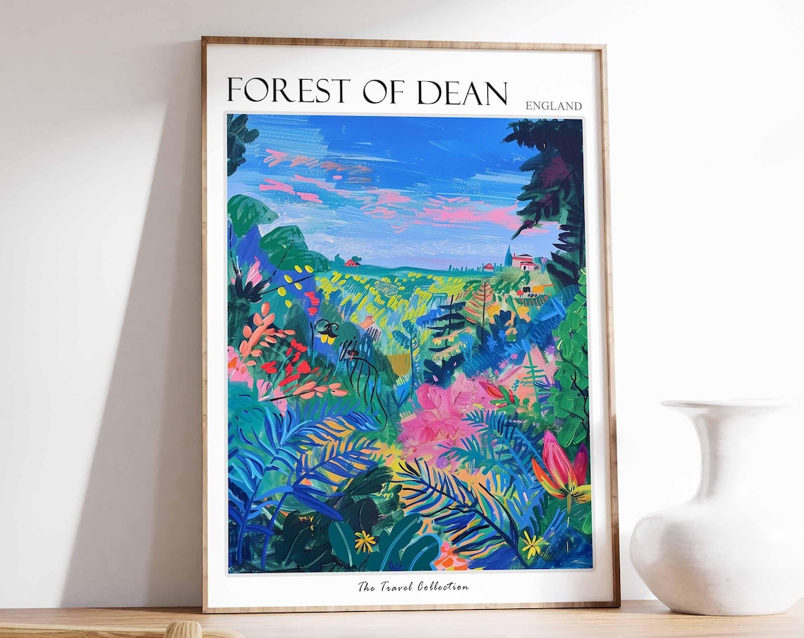 Forest Of Dean England Lush Jungle Foliage Tropical Style Poster
