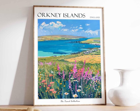 Orkney Islands Poster Scotland Poster Island Poster Scottish Decor Travel Print Wall Art Home Decor Scotland Travel Orkney Scotland