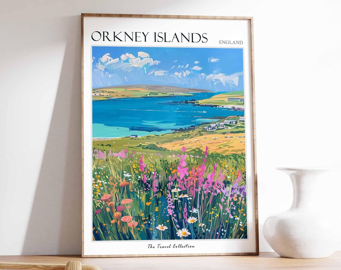 Orkney Islands Poster Scotland Poster Island Poster Scottish Decor Travel Print Wall Art Home Decor Scotland Travel Orkney Scotland