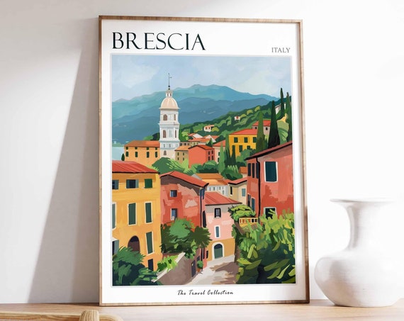 Brescia Poster Italian Travel Print Brescia Travel Art Brescia Wall Art Italian Travel Brescia Home Decor Brescia Travel Gift
