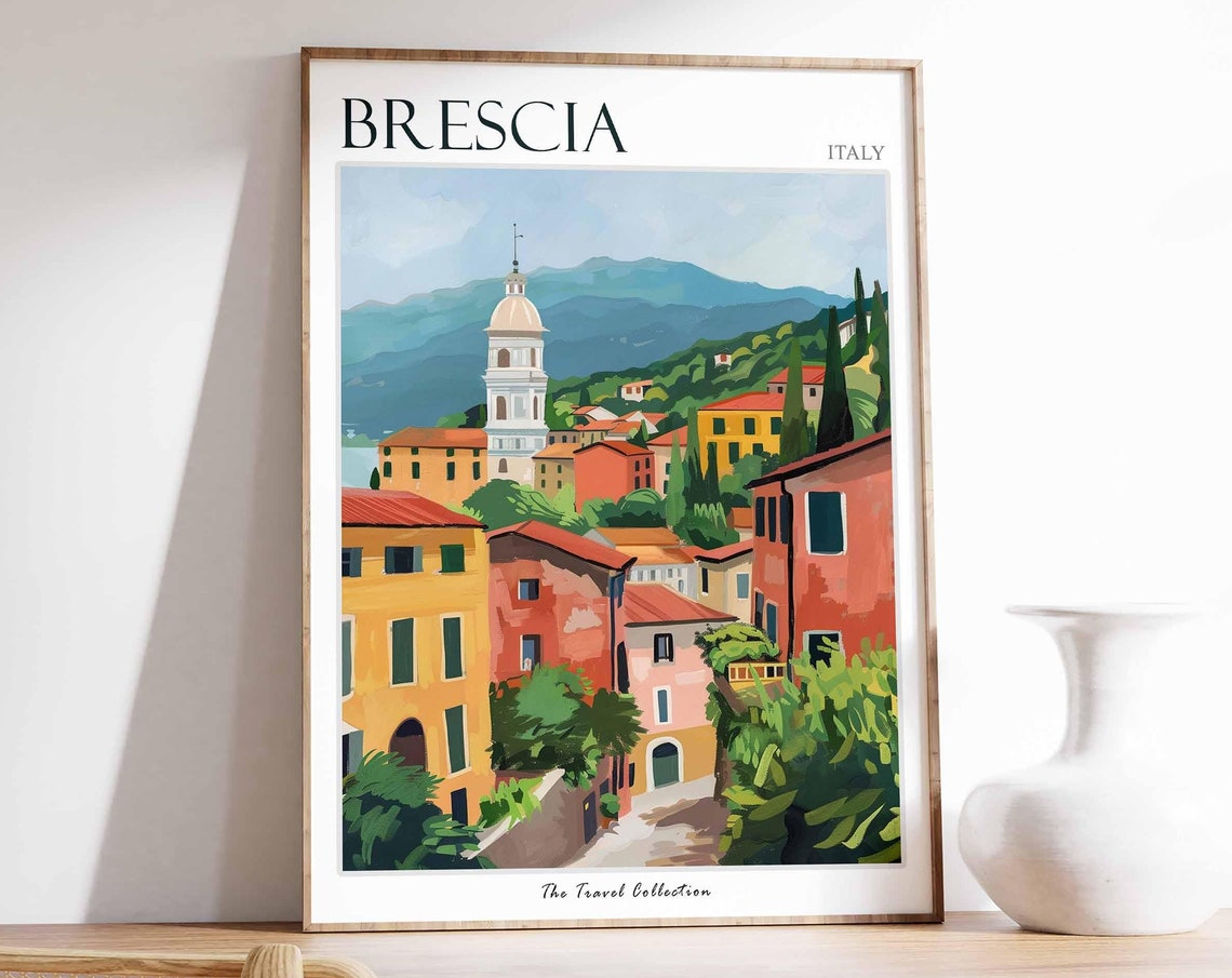 Brescia Poster Italian Travel Print Brescia Travel Art Brescia Wall Art Italian Travel Brescia Home Decor Brescia Travel Gift