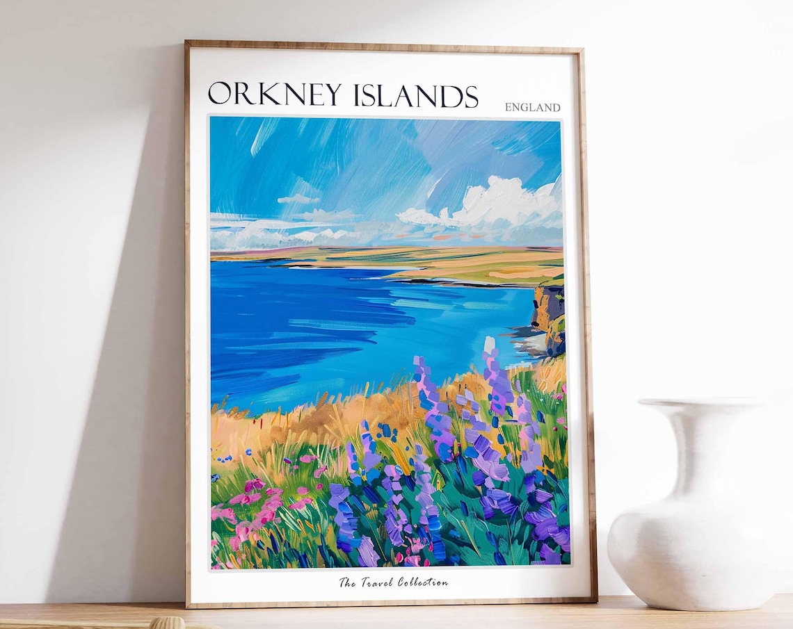 Orkney Islands Poster Scotland Poster Island Poster Scottish Decor Travel Print Wall Art Home Decor Scotland Travel Orkney Scotland