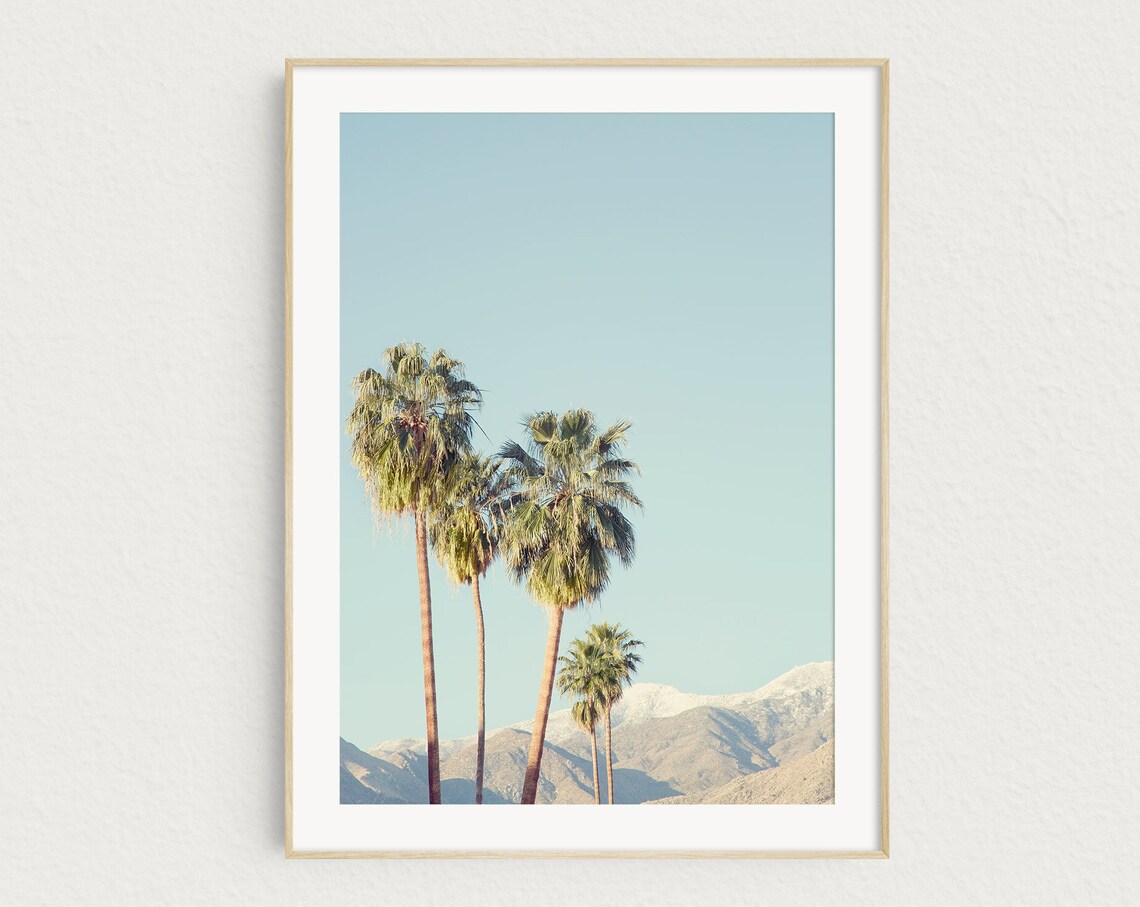 Palm Springs California Palm Tree Travel Poster - Image 2