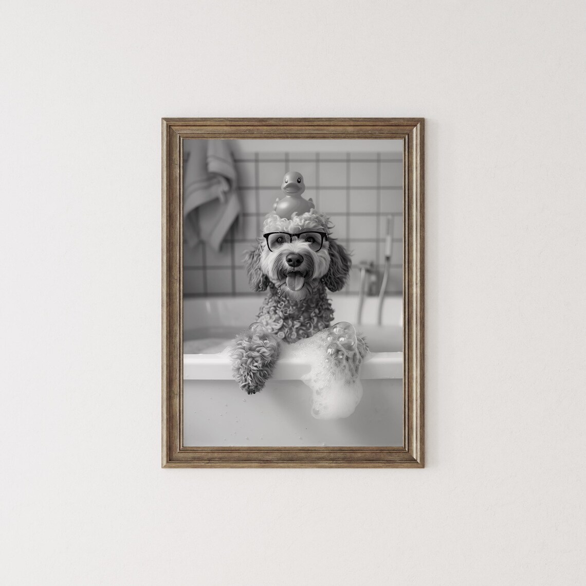 Goldendoodle Bath Wall Art, Funny Bathroom Decor - Image 2