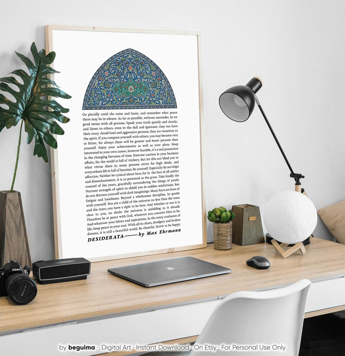 Desiderata by Max Ehrmann, Inspirational Quote Art Print - Image 3