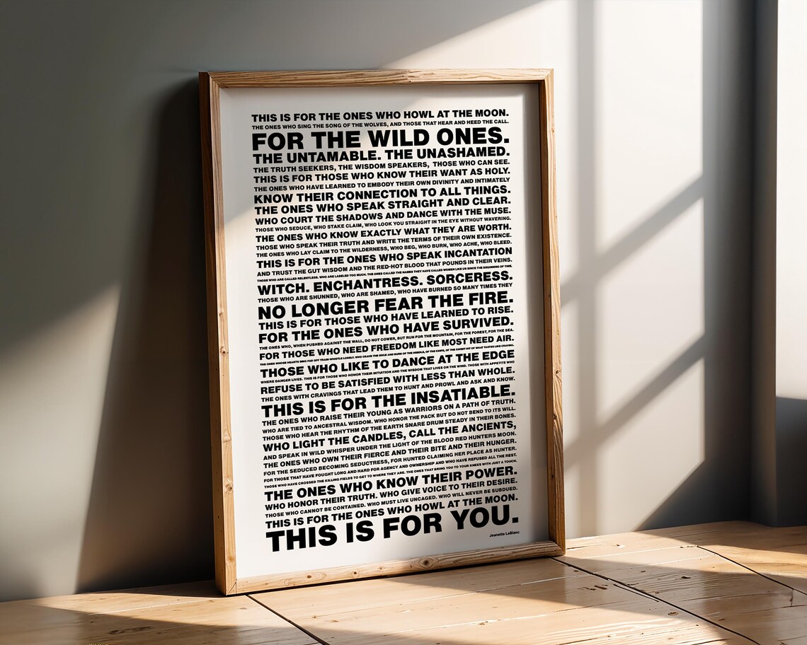 Witchy Manifesto, Feminist Witch Altar Decor
