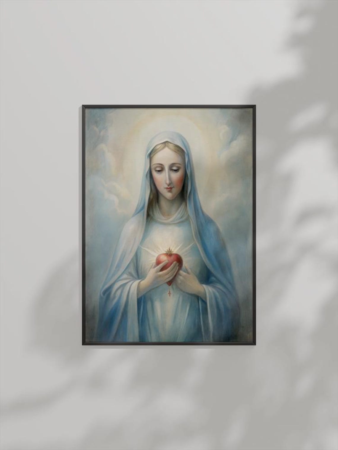 Immaculate Heart Of Virgin Mary Sacred Heart Catholic Poster