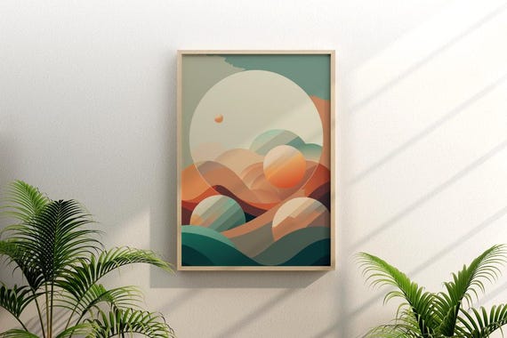Abstract Celestial Spheres Wall Art Print