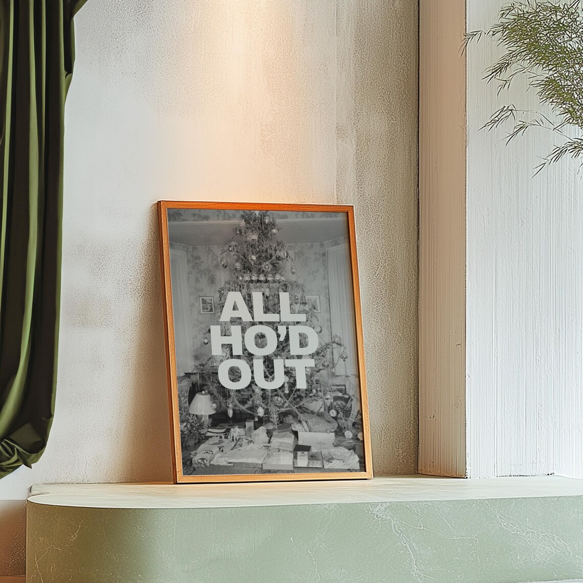All Hod Out Vintage Christmas Funny Retro Photo Humor Holiday Poster - Image 2