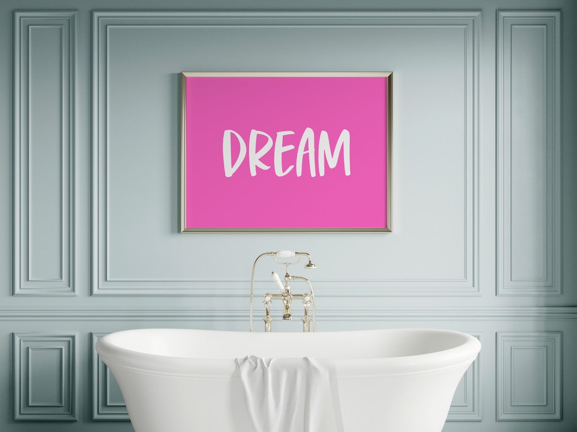 Pink Minimalist Aesthetic Poster Inspirational Wall Art For Teen Girl Room Cute Motivational Print Dopamine Dorm College Apartment Decor - Image 2
