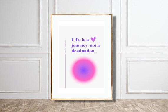 Poster Life Is A Journey Not A Destination Print Typography Poster Minimalist Wall Art Decor For Living Spaces Instant