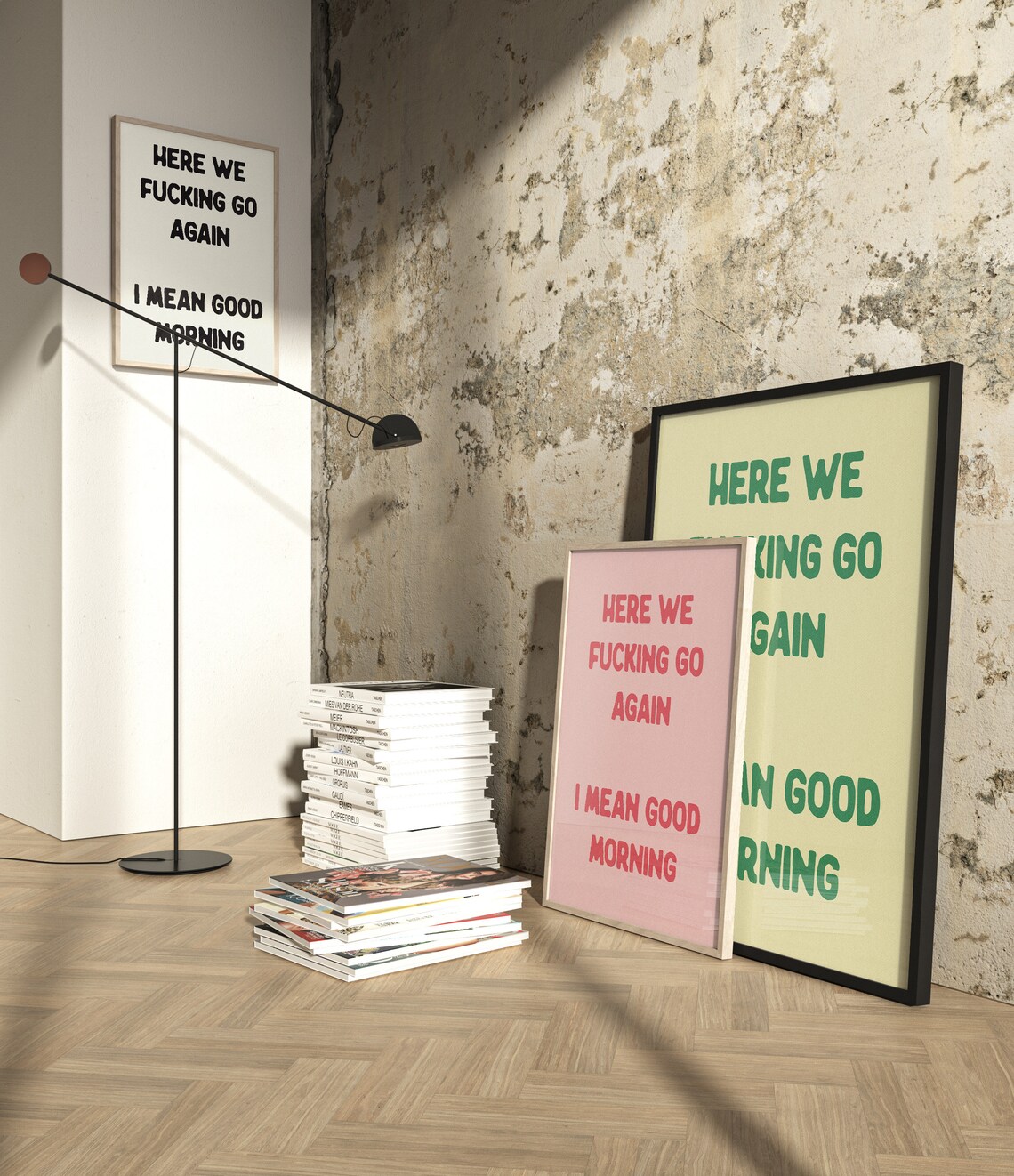 Here We Fucking Go Again Bedroom Poster Print - Image 3