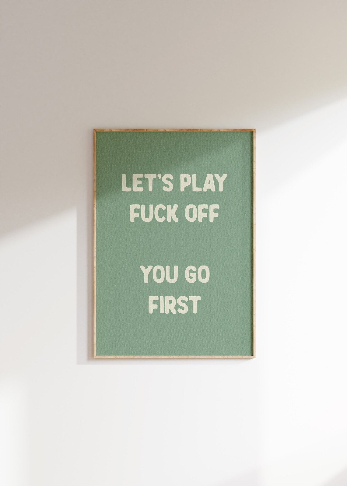 Let's Play Fuck Off You Go First Art Print - Image 4