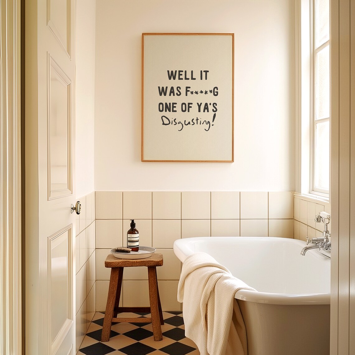 Well It Was Funny Quote Bathroom Humour Poster Print - Image 4