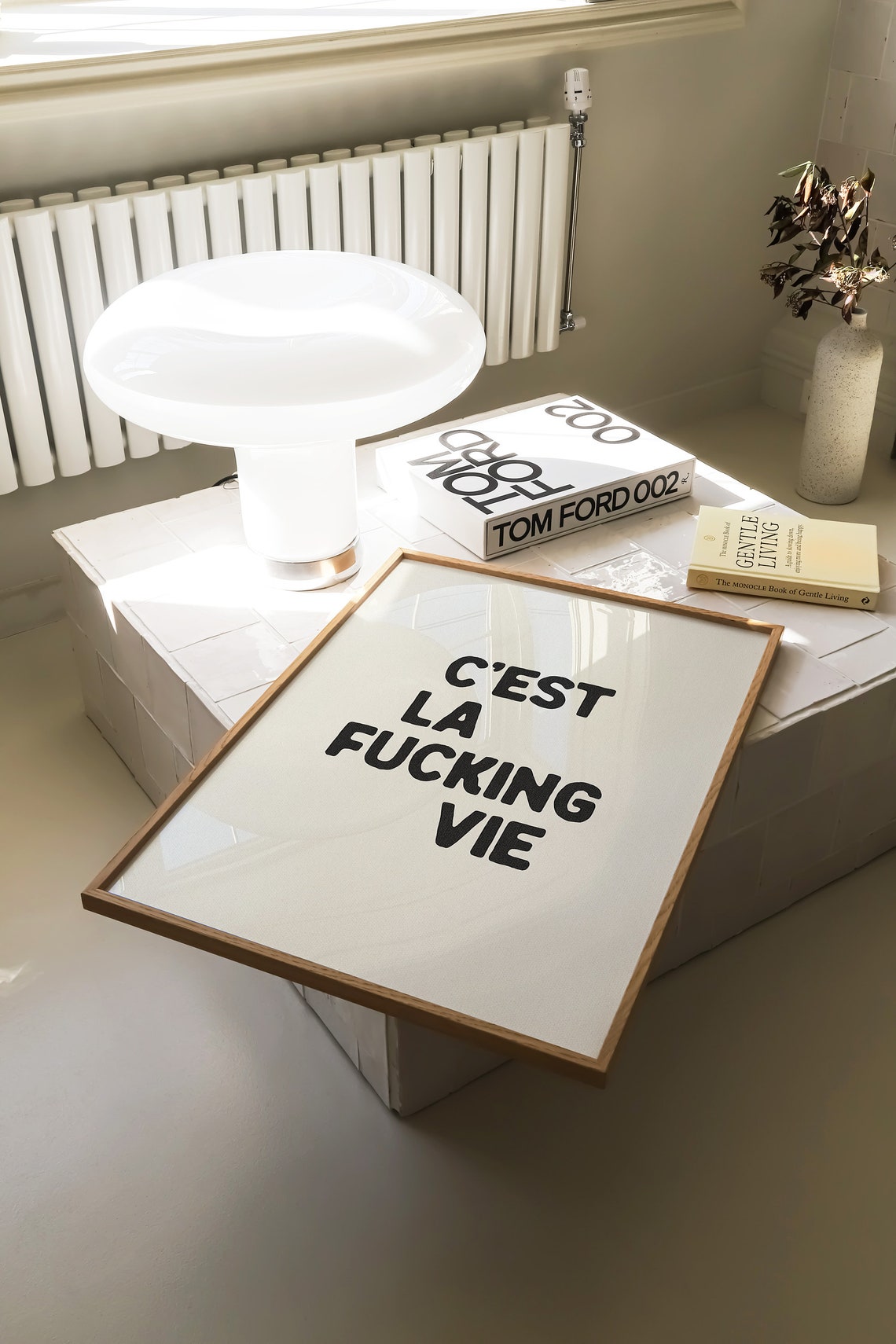 C Est La Fucking Vie Bold Black Cream Sweary French Quote Poster - Image 3