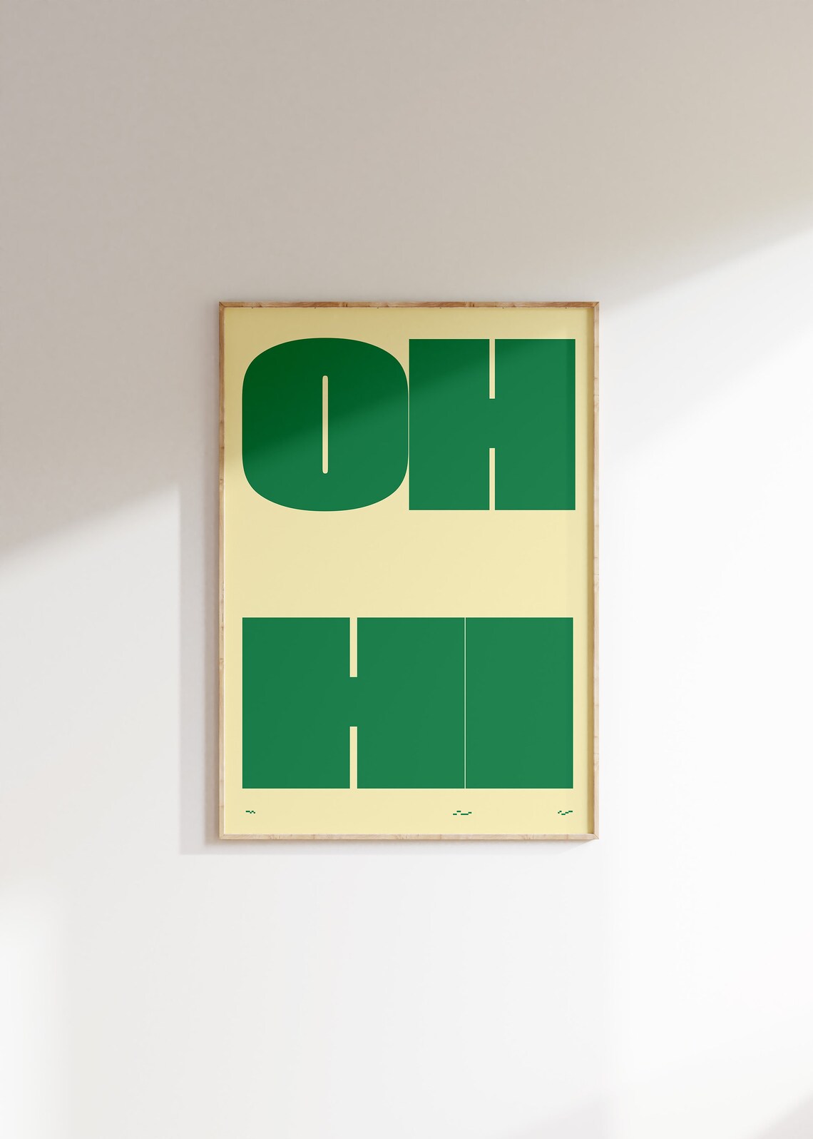 Oh Hi Funky Typography Art Print, Retro Aesthetic - Image 4