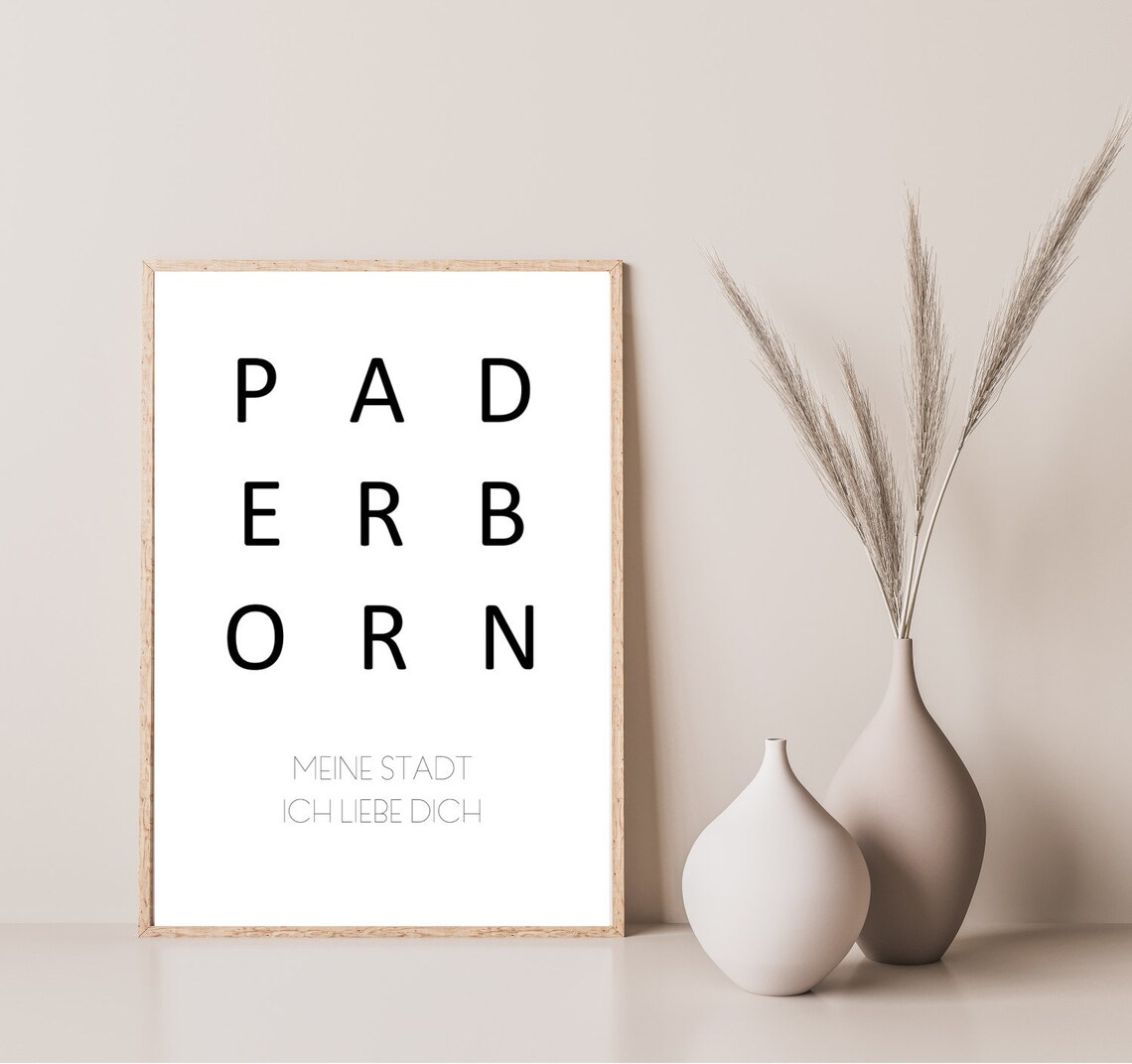 Paderborn SW City Picture Poster, Citylove