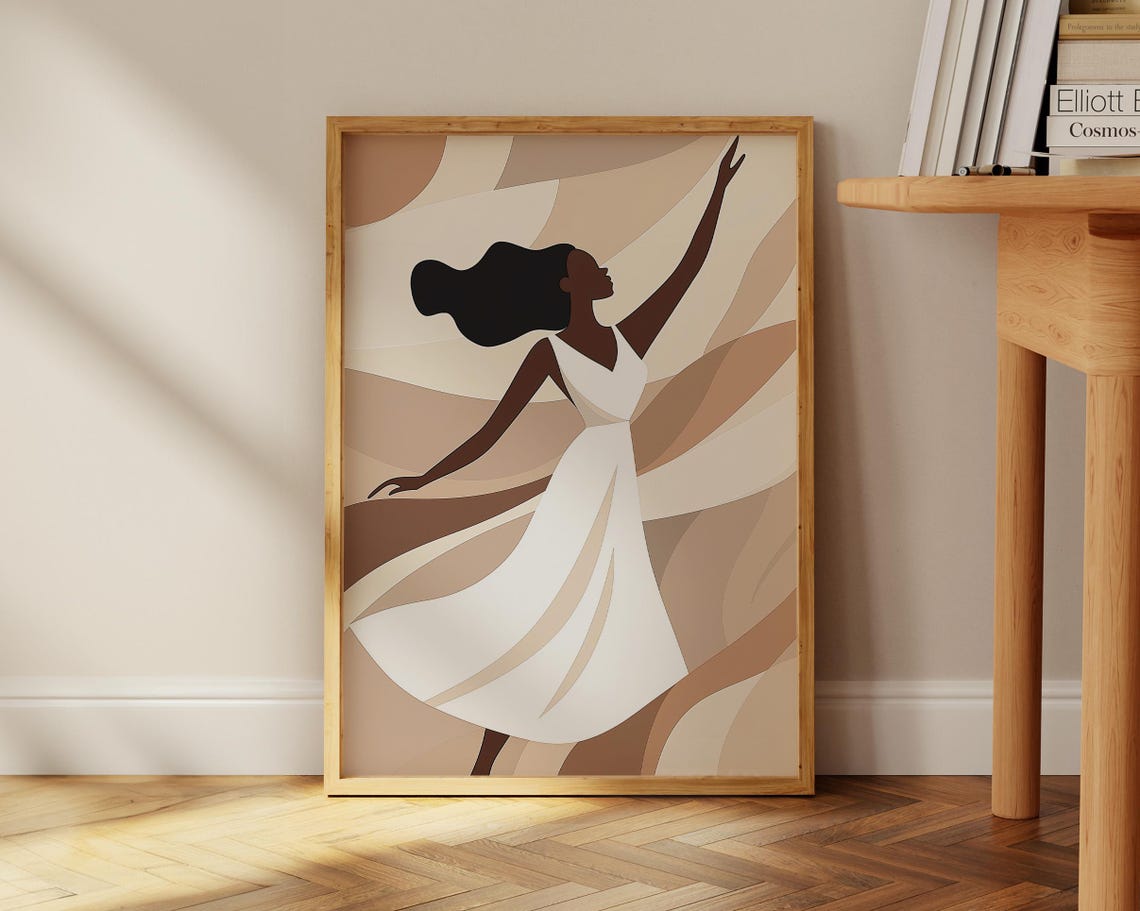 Abstract Modern Dance, Minimalist Afrocentric Woman - Image 4