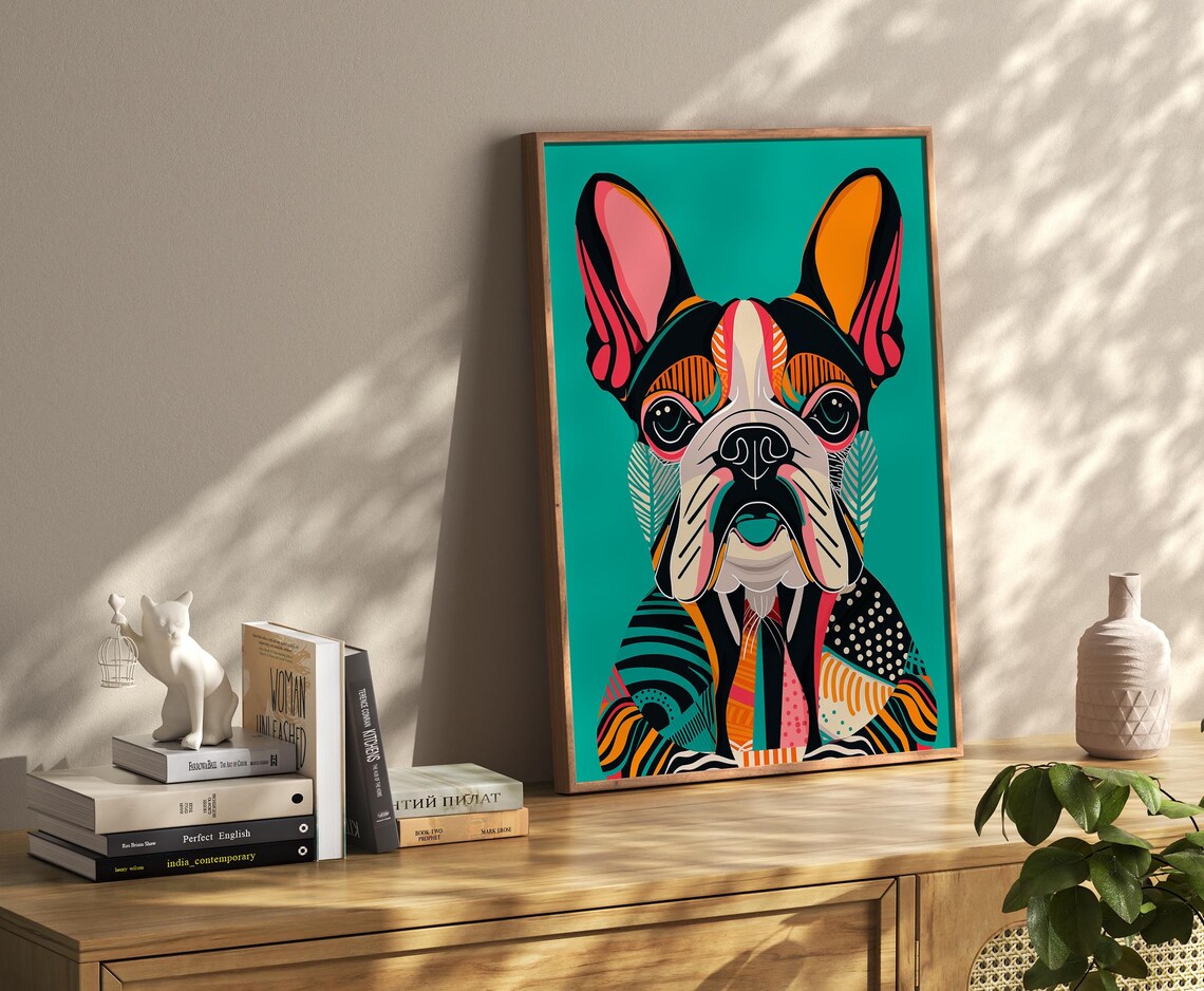 Abstract French Bulldog Portrait, Contemporary Art Print - Image 3