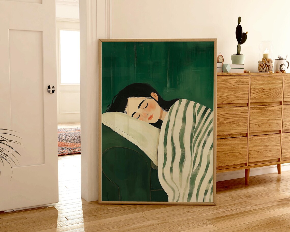 Abstract People Stripe Woman, Contemporary Poster - Image 3