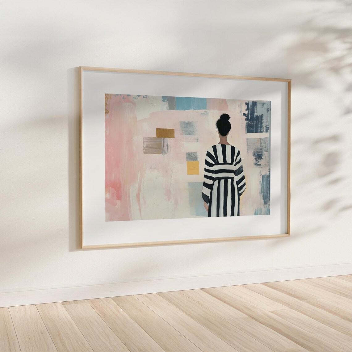 Abstract Modern Woman With Striped Kimono, Japan - Image 4