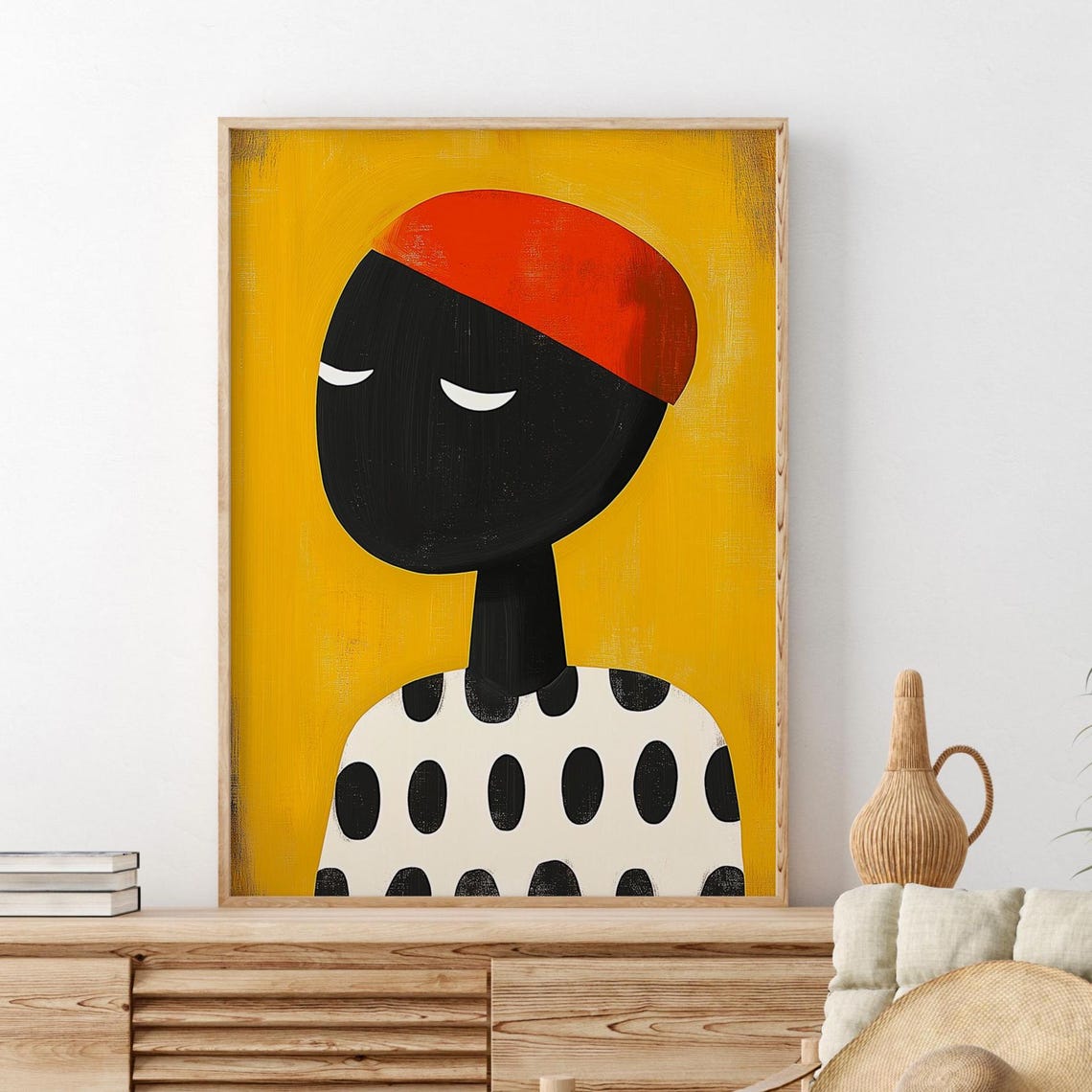 Abstract People Art Print, Nordic Minimalist