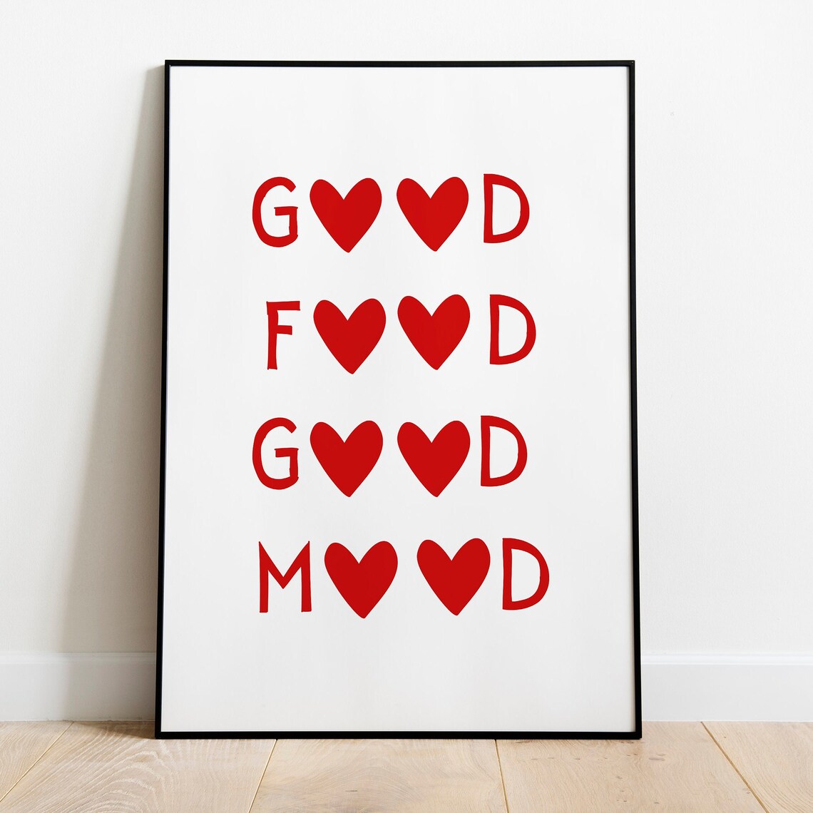 Good Food Good Mood Poster Kitchen Decor Wall Art Kitchen Wall Decor Prints Funny Kitchen Quotes Art Print Kitchen Wall Art - Image 3