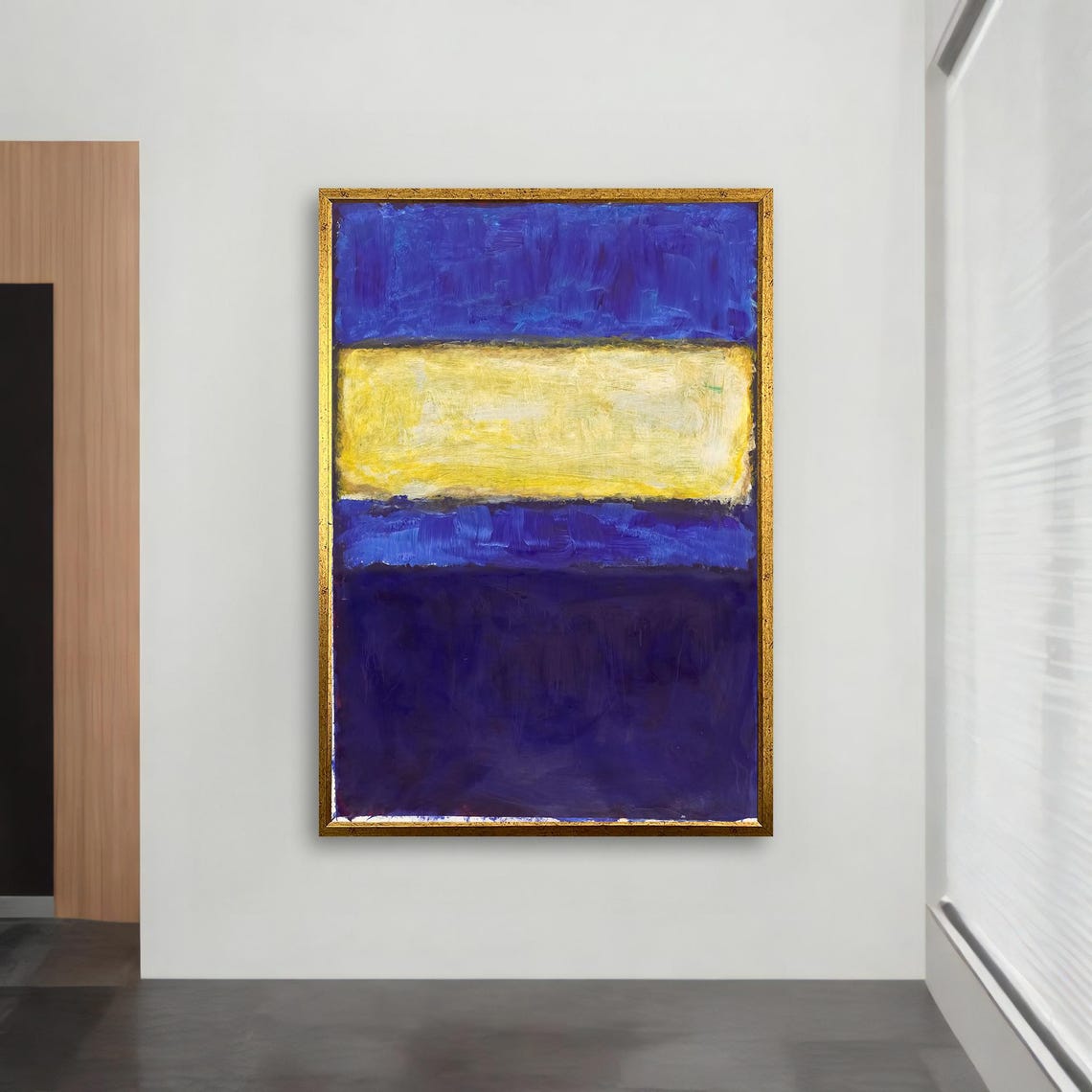 Rothko Style Bold Blue Yellow Color Field Abstract Art Poster - Image 2