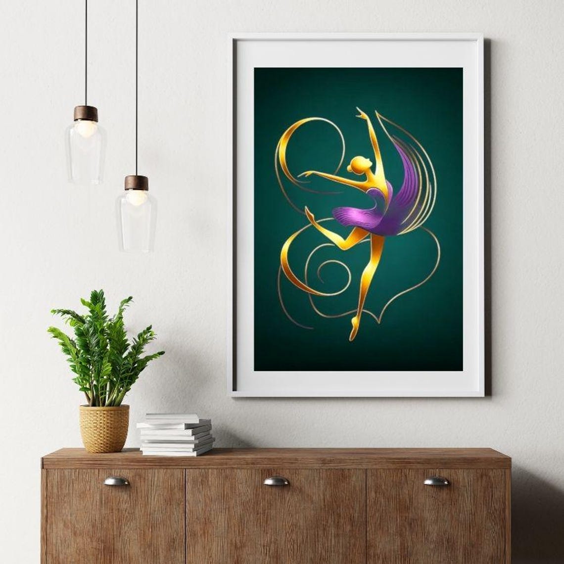 Ballerina Wall Art Illstrasyon Ballerina Wall Art Pdf Files Print Minimalist Ballerina Art Ballerina Wall Art - Image 2