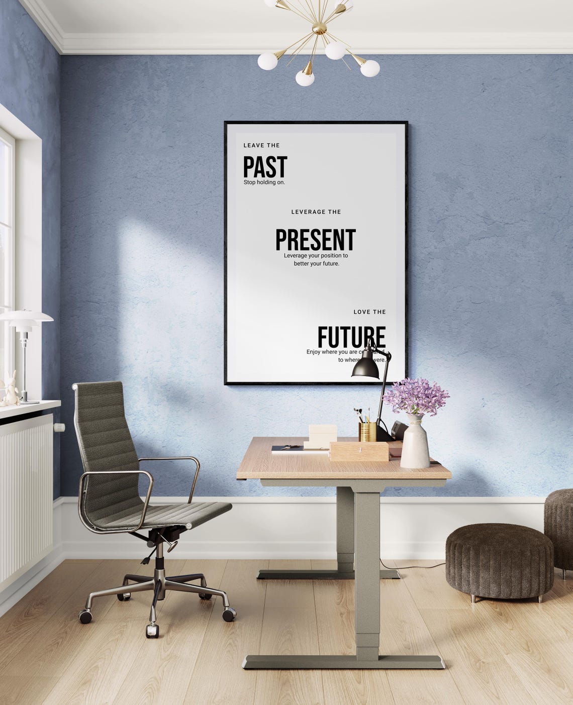 Leave The Past Leverage The Present Love The Future Quote Poster - Image 2