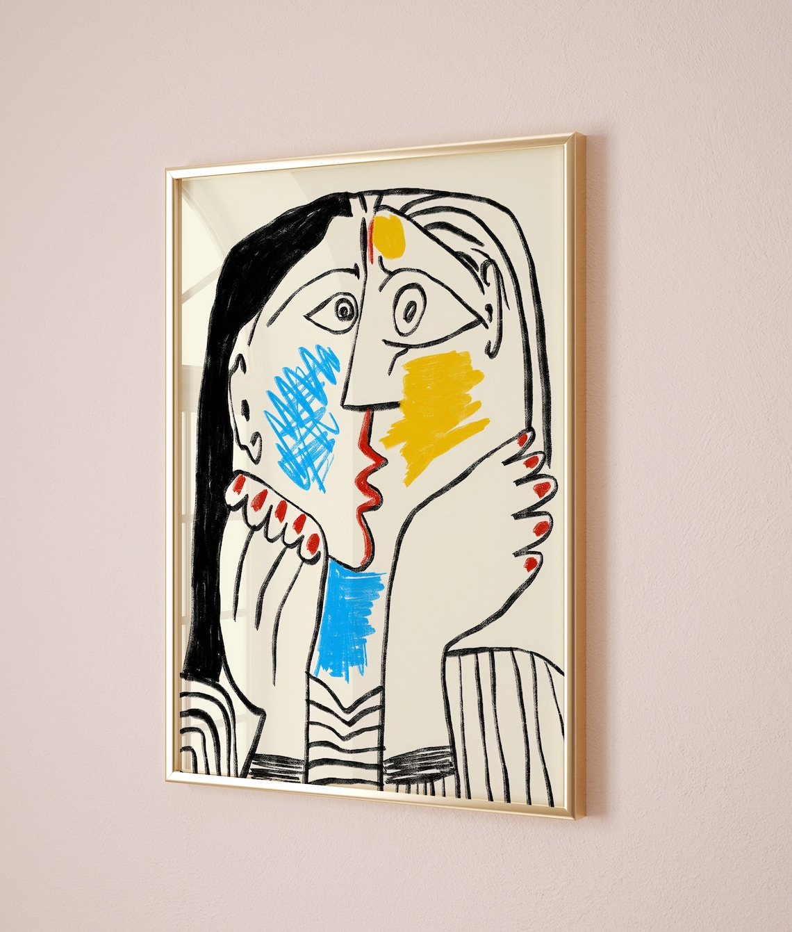 Picasso The Kiss Art Print, Artist Exhibition Poster