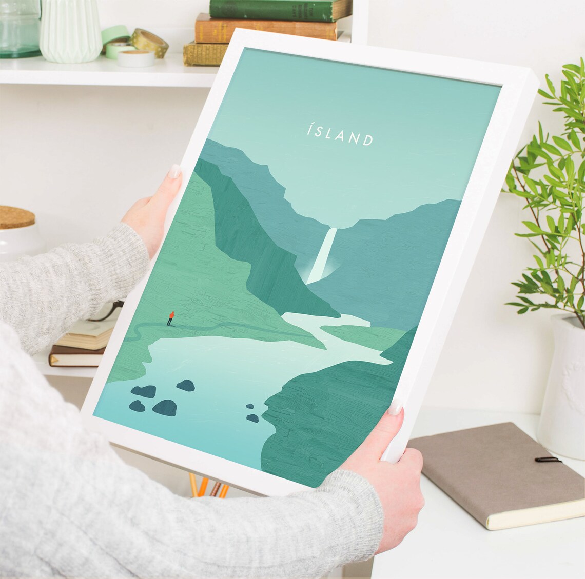 Iceland Poster, Scandinavian Minimalist Art Print - Image 4