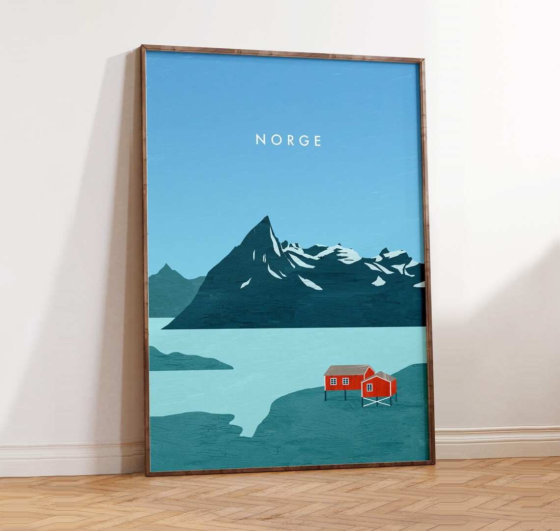 Norway Scandinavian Landscape Travel Poster