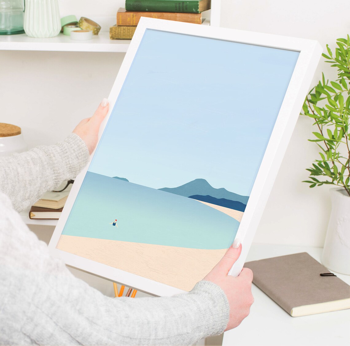 Beach Poster Summer Maritime Landscape, Minimalist Design - Image 4