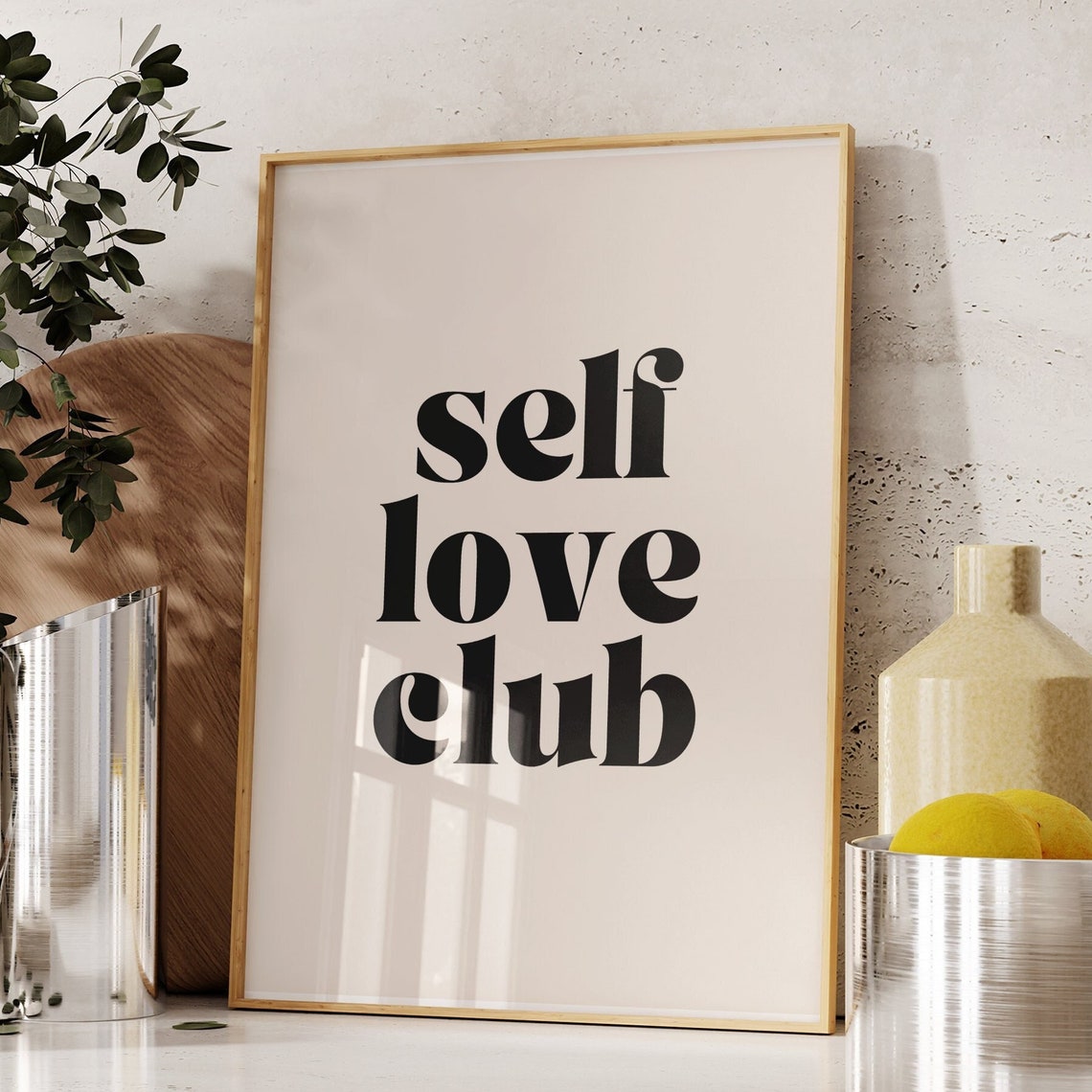 Print Self Love Club Instant Art Retro Wall Trendy Poster