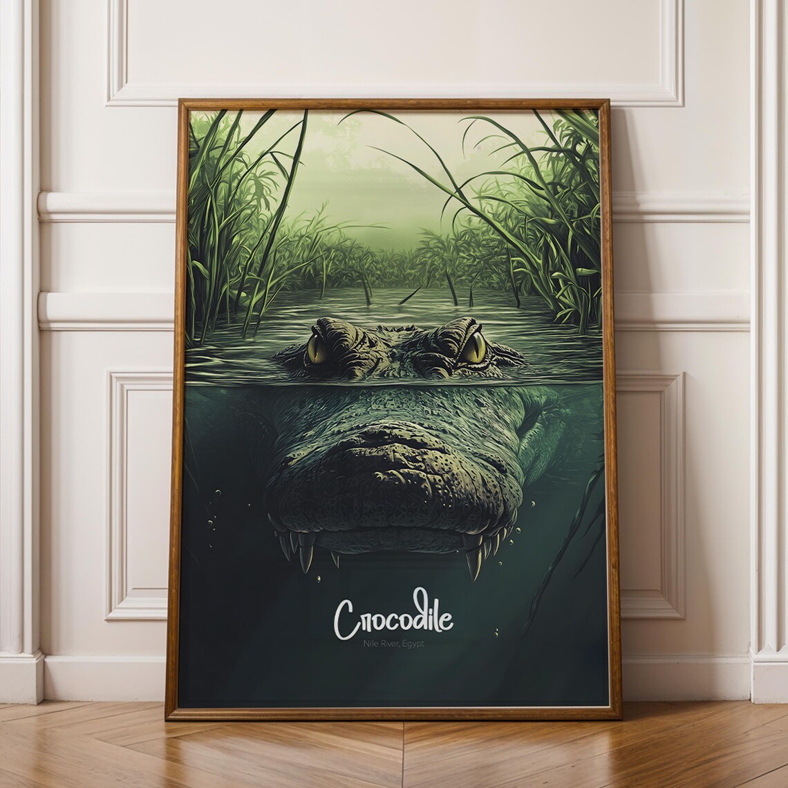 Crocodile Exotic Jungle Animal Illustration Art Print