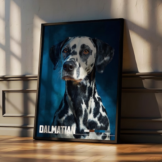 Dalmatian Framed Poster Dog Lover Wall Art For Nursery Or Kids Room