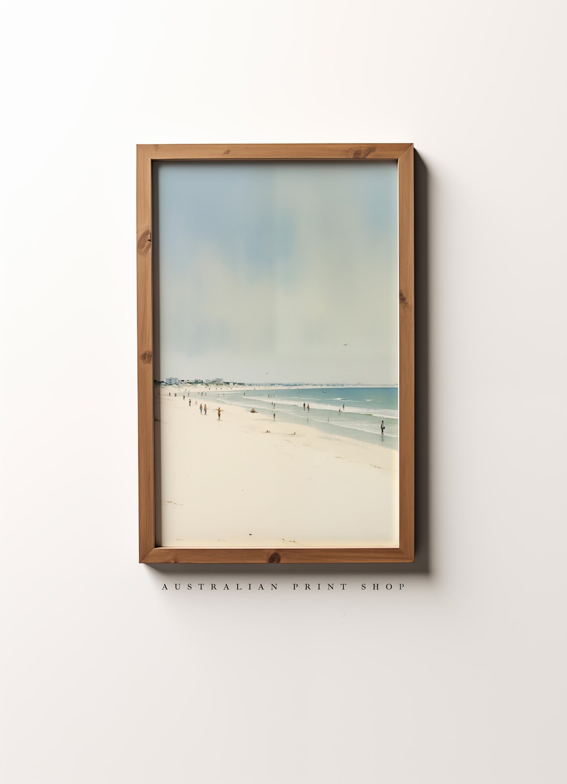 Australian Beach Seascape Art Print, Neutral Coastline - Image 6