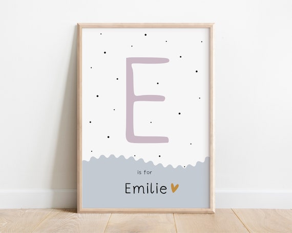 Custom Initial Art Print Custom Letter Print Initial Print Initial Name Print