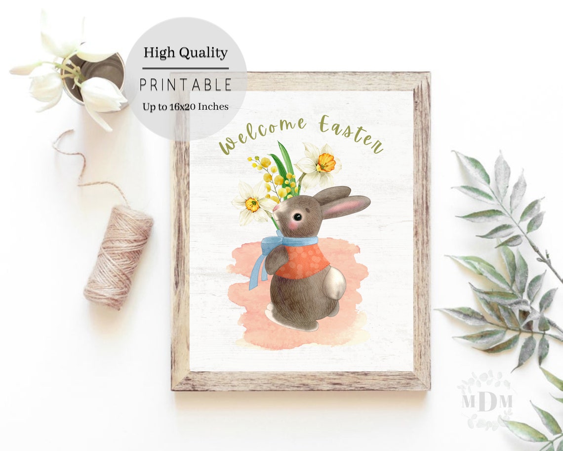 Easter Bunny Art Print, Farmhouse Decor - Image 5