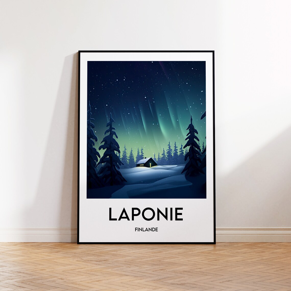 Lapland Vintage Travel Poster Print, Finland