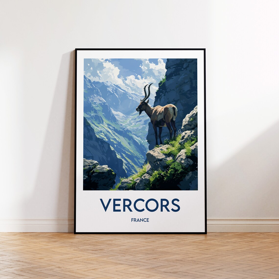 Vercors Vintage Travel Poster, France Drme