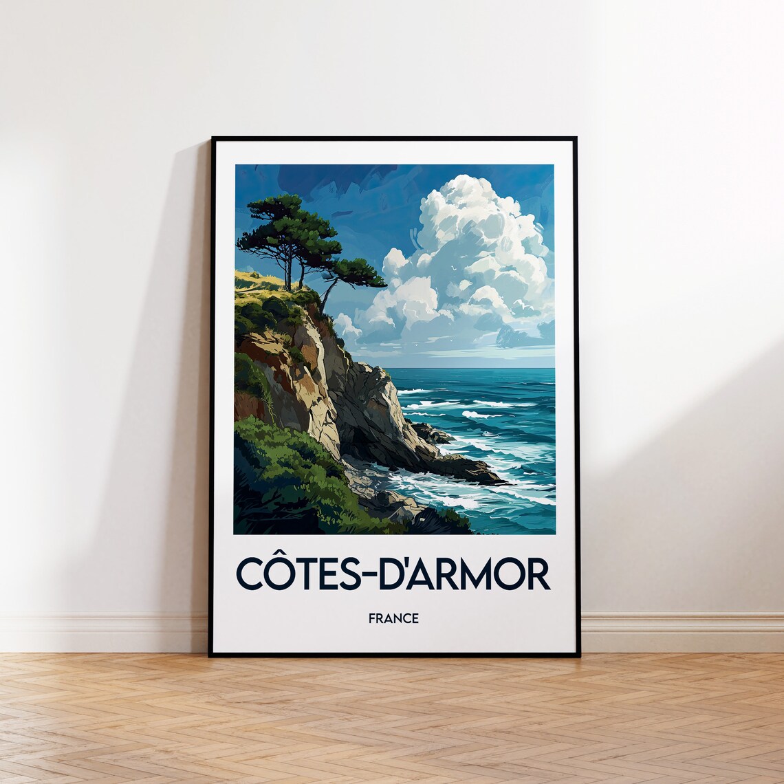 Ctesdarmor Brittany France Travel Poster Art Print