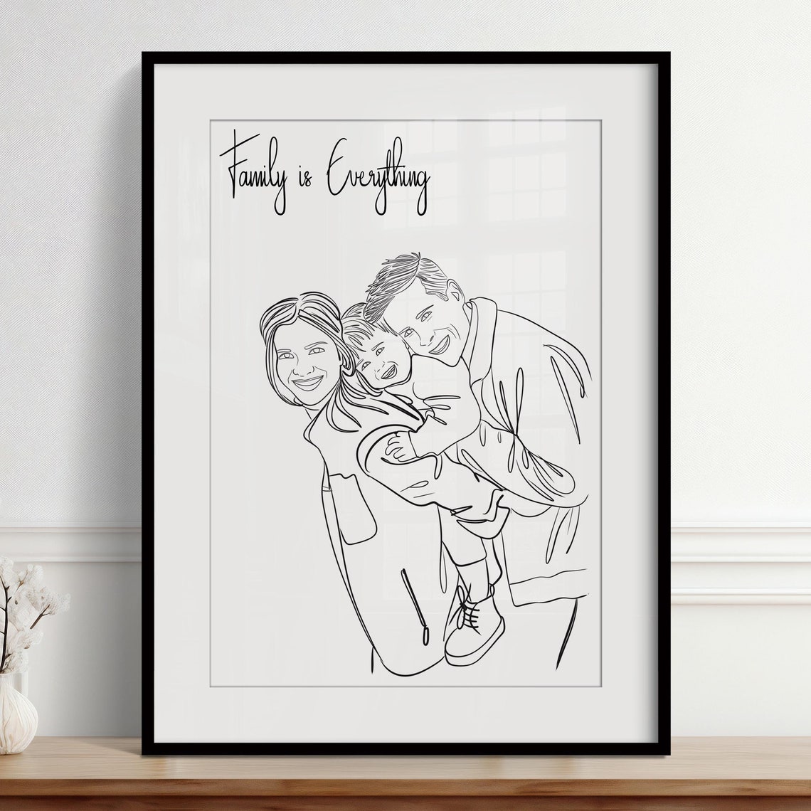 Couple Line Drawing Style Variations Minimal Detailed Realistic Poster - Image 4